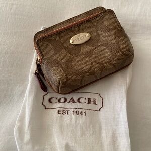 Vintage Coach double zip coin purse